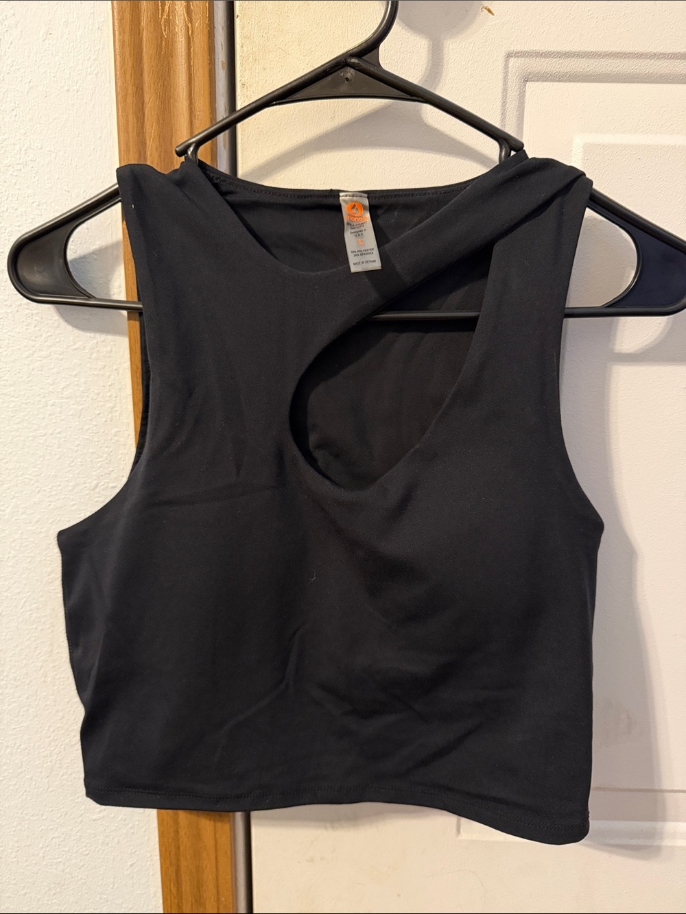 Mono B Black Cutout Sports Bra Tank